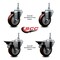 Service Caster 35 Inch Maroon Polyurethane 12 MM Threaded Stem Caster Set 2 Brakes SCC SCC-TS20S3514-PPUB-MRN-M1215-2-PLB-2 - alternate 4